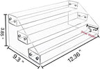 PMMASTO Wide Clear Acrylic Spice Rack for Countertops- 3 Tier - Image 2