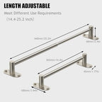 Towel Bar, Adhesive or Drill Wall Mount, Brushed Nickel, 4 Pack - Image 2