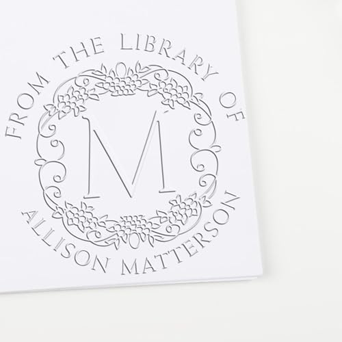 Custom Made Home Book Embossed Stamp - Elegant Desk Monogram Library Embosser for Islamic Cultural Center Members - Personalized Custom Book Embossed Stamp for Home Office and Library Use - Image 6