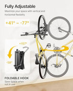 monTEK Heavy Duty Swivel Bike Wall Mount Holds Up to 77lbs, 4 Pack - Image 3
