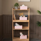 OIASKET 4 Pack Small Storage Shelf Baskets for Organizing, Mini Woven Rope Storage Bins for Towels, Cute Decorative Closet Organizer，Baby Nursery, Gift Empty Baskets -11.81''Lx7.87''Wx4.72''H-Pink - Image 2