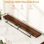 Organic Wavy Edge Floating Shelves,Hidden Brackets,1 Pack 55 in - Image 3