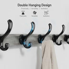 Tatub 29" Rustic Coat Rack Wall Mount with Shelf, Heavy Duty Wall Hooks with Shelf, Entryway Rustic Hat Rack Wall Coat Hangers for Living Room, Hallway, Kitchen - Image 3