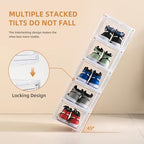 Shoe Organizer,Thicken & Sturdy Shoe Boxes with Magnetic Door,Stackable Plastic Shoe Storage Boxes Containersfor Sneakers,13.5" x 10.5" x 7.4" (Clear, 10 Pack) - Image 5