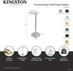 Kingston CC2002 Freestanding Toilet Paper Holder, Polished Brass - Image 4