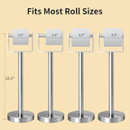 YUMORE Heavy Duty Toilet Paper Holder Stand, Extra-Weighted Base No Tipping - Image 4