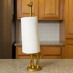 Giraffes Paper Towel Holder Cast Iron Paper Towel Holder Funny Toilet Paper Holder for The Floor or Counter in The Kitchen or Bathroom Bronze Rustic - Image 2