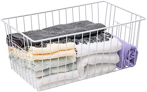 16inch Freezer Wire Storage Organizer Baskets, Household Refrigerator Bins with Built-in Handles - Image 6