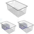 16inch Upright Freezer Organizer Baskets for 13-14,16-21 cu.ft Standup Freezer, Settle freezer chaos and reduce food waste effectively, Durable, Fully Use Space, Improve Air Circulate, Black, Pack 3 by Y.Z.Bros
