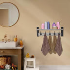 Sorbus Coat Rack Wall Mount with Shelf (Gray, 24 Inch) - Image 7