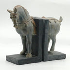 Lukitas Tang Horse Decorative Bookends, Heavy Duty Non-Slip Book Holders - Image 3