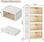 CTSNSLH 4 Tier Plastic Storage Bins with Lid 32QT - Stackable Storage Bins - Image 2