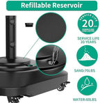 QZER Umbrella Base with Wheels, Umbrella Stand Heavy Duty 100lb Windproof - Image 4