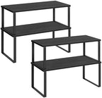 SONGMICS Cabinet Organizer Shelf, Set of 4 Spice Rack, Kitchen Storage by SONGMICSbySONGMICSHOME