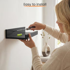 upsimples Long Floating Shelves for Wall Decor and Storage, 23.6'' Black - Image 2