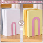Chunful 6 Pcs Pink Metal BookEnds Shelves, 7.5 x 5.75 x 3.5 in - Image 4
