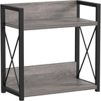 Giikin Coffee Bar Accessories, 2 Tier Spice Rack for Counter, Gray Kitchen Countertop Organizer (Grey, L) by Giikin