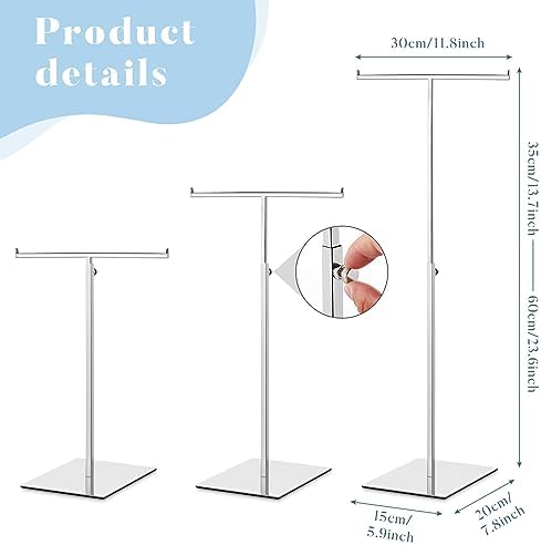 Leinuosen 4 Pcs Tabletop Purse Display Stand Metal T Bar Display - Image 2