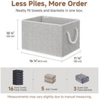 StorageWorks Storage Bins with Rope Handles, Gray, Extra Large, 3-Pack - Image 6