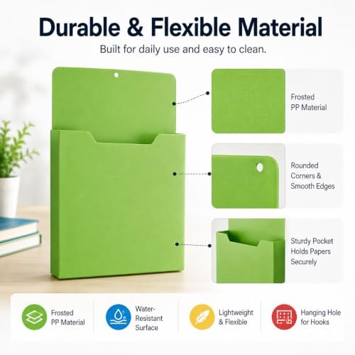 Magnetic File Holder, A4 Wall Organizer for Classroom Whiteboards (2PCS-F) - Image 4