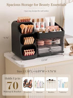 Booklov Large Makeup Organizer for Vanity Countertop, Black - Image 2
