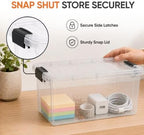 Superio 2.5 Quart Clear Plastic Storage Boxes with Lids, Stackable Organizer Containers, BPA-Free Storage Bins for Home, Office, School & Dorm, 12 Pack - Image 6