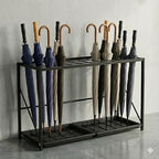 Folding Umbrella Storage Stand Rack Holder Organizer Free Standing Industrial Umbrella Rack for Entryway Home Commercial Office Hotel Entry Hallway Patio Décor with Removable Drip Tray by GLGLOBALLIFE--Abrandthatyoucantrust