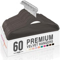 HOUSE DAY Taupe Velvet Hangers 60 Pack, Premium Non Slip Clothes Hanger by HOUSEDAY