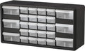Akro-Mils 26-Drawer Plastic Storage Cabinet, 20"W x 6"D x 10"H, Black by Akro-Mils
