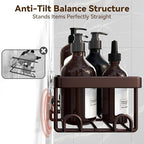 YASONIC Shower Caddy Adhesive, Rustproof Shower Organizer, Wall Shower Rack - Image 7