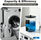 Glass Laundry Detergent Dispenser,1 Gallon Large Liquid Soap-2, Black - Image 4