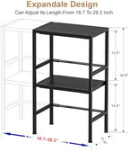 Expandable Metal Storage Shelves, Adjustable Kitchen Shelving Unit Rack - Image 2