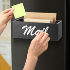 Colingmill Wood Magnetic Mail Organizer, Farmhouse Mail Holder, Black - Image 3