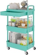 Calmootey 3-Tier Utility Cart with Drawer & Wheels, Storage for Home,Office by Calmootey