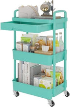Calmootey 3-Tier Utility Cart with Drawer & Wheels, Storage for Home,Office by Calmootey