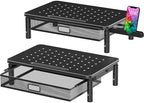 Zimilar 2 Pack Monitor Stand Riser with Metal Drawer, 3 Height Adjustable by Zimilar