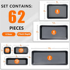 UPGRADED 6 SIZE & 62 PCS Tool Box Organizer Desk Drawer Organizer Tray Set - Image 2
