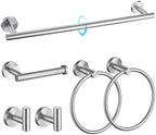 TQKAG Brushed Nickel Bathroom Hardware Set, 6-Piece Towel Bar Set 23.6 Inch by TQKAG