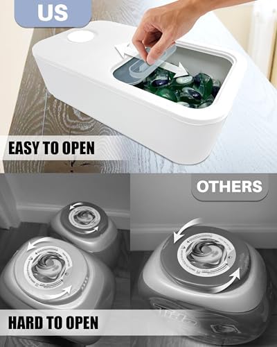 Large Laundry Pods Container with Slide Lid, 2 Pack 15 x 8.7 x 4.5 In - Image 5