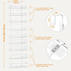 Moforoco 9-Tier White Over The Door Pantry Organizer, Pantry Organization and Storage, Black Hanging Basket Wall Spice Rack Seasoning Shelves, Home & Kitchen Bedroom Bathroom House Essentials - Image 3