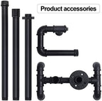 HouseAid Free Standing Industrial Pipe Toilet Paper Holder for Bathroom, Stand Rustic Iron Toilet Roll Holder with Reserve, Vintage Style, Matte Black - Image 7