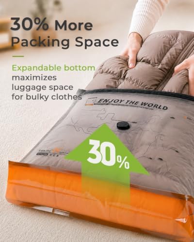 Vacbird Color-Coded Vacuum Bags for Travel with Cordless Pump - Image 5