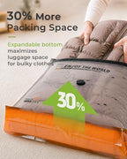 Vacbird Color-Coded Vacuum Storage Bags for Travel with Cordless Pump - Image 5