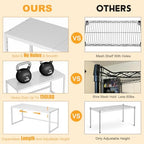 150 LBS Expandable Storage Shelves, Adjustable Metal Shelving Unit Rack - Image 6