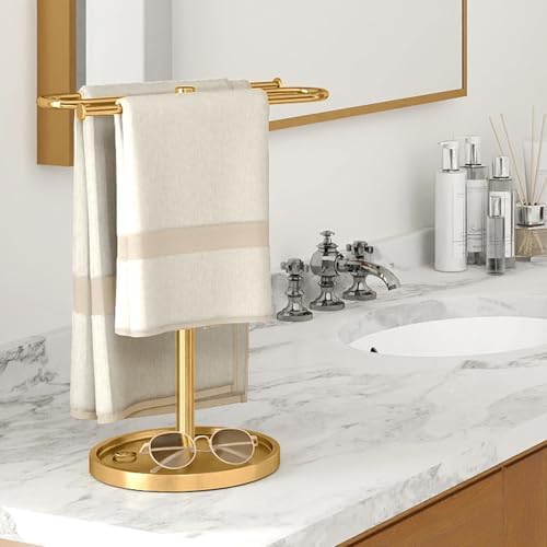Bethom Bathroom Hand Towel Holder Stand Gold, S-Shape Kitchen Towel Rack - Image 5
