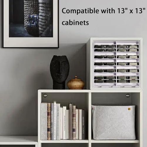 Krafetto 26 Grids Ink Pad Storage Rack, Wall-mountable Stamp Pad Organizer Holder Compatible with 3" x 3" Ink Pads（Grid Size 6.2" W × 3" D × 0.8" H） - Image 6
