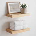 Homeforia 12 Inch Floating Shelves, High-End Solid Pine Wood, Set of 3 by Homeforia