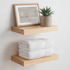 Homeforia 12 Inch Floating Shelves, High-End Solid Pine Wood, Set of 3 by Homeforia