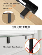 6-Tier Door Organizer, Heavy Duty Hanging Basket Spice Rack Shelves for Pantry Kitchen, Black - Image 4