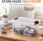 Superio 6.6 Quart Clear Plastic Storage Boxes with Lids, Stackable Organizer Containers, BPA-Free Storage Bins for Home, Office, School & Dorm, 2 Pack - Image 2